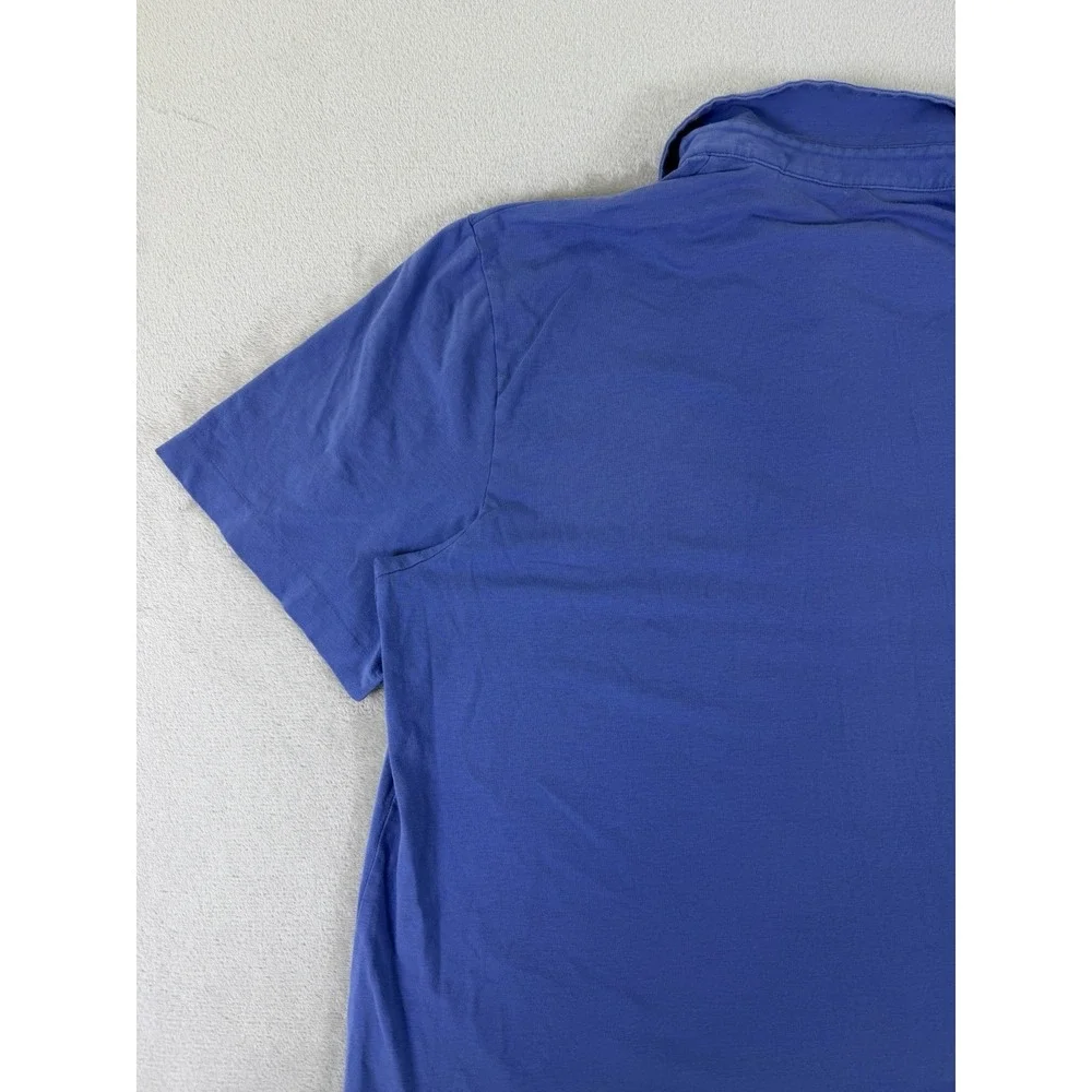 Polo Golf Ralph Lauren Men's Medium Blue Stretch Lisle Performance Polo Shirt